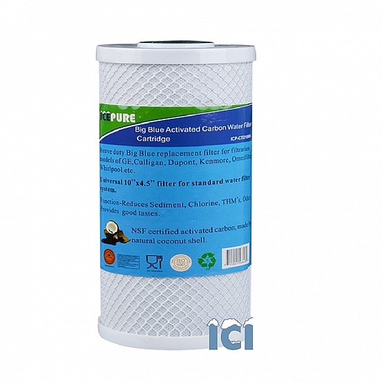 10inch Big Blue Koolstoffilter - Carbon Blok van Icepure ICP-CTO10BB